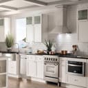24" 2.8 cu. ft. Dual Fuel Range with Gas Stove and Electric Oven with Brass Burners view 2