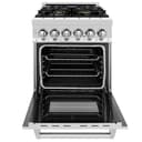24" 2.8 cu. ft. Dual Fuel Range with Gas Stove and Electric Oven with Brass Burners view 5
