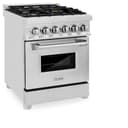 24" 2.8 cu. ft. Dual Fuel Range with Gas Stove and Electric Oven with Brass Burners view 6