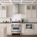 30" 4.0 cu. ft. Dual Fuel Range with Gas Stove and Electric Oven with Brass Burners view 2