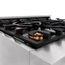 30" 4.0 cu. ft. Dual Fuel Range with Gas Stove and Electric Oven with Brass Burners view 7