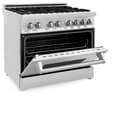 36" 4.6 cu. ft. Dual Fuel Range with Gas Stove and Electric Oven with Brass Burners view 19