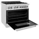 36" 4.6 cu. ft. Dual Fuel Range with Gas Stove and Electric Oven with Brass Burners view 18
