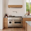 48" 6.0 cu. ft. Dual Fuel Range with Gas Stove and Electric Oven with Brass Burners view 14