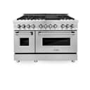 48" 6.0 cu. ft. Dual Fuel Range with Gas Stove and Electric Oven with Brass Burners view 24