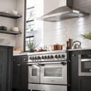 48" 6.0 cu. ft. Dual Fuel Range with Gas Stove and Electric Oven with Brass Burners view 4