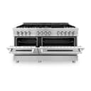 60" 7.4 cu. ft. Dual Fuel Range with Gas Stove and Electric Oven with Brass Burners view 13