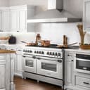 60" 7.4 cu. ft. Dual Fuel Range with Gas Stove and Electric Oven with Brass Burners view 4