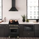 AutographEdition 24" 2.8 cu. ft. Dual Fuel Range with Gas Stove and Electric Oven in Black Stainless Steel with Champagne Bronze Accents view 10