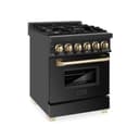 Autograph Edition 24 in. 2.8 cu. ft. Legacy Dual Fuel Range with 4 Burner Gas Cooktop and Electric Convection Oven view 1