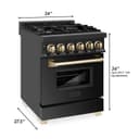 Autograph Edition 24 in. 2.8 cu. ft. Legacy Dual Fuel Range with 4 Burner Gas Cooktop and Electric Convection Oven view 11