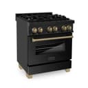 Autograph Edition 30" 4.0 cu. ft. Dual Fuel Range with Gas Stove and Electric Oven with Champagne Bronze Accents view 1