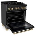 Autograph Edition 30" 4.0 cu. ft. Dual Fuel Range with Gas Stove and Electric Oven with Champagne Bronze Accents view 5
