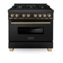 Autograph Edition 36" 4.6 cu. ft. Dual Fuel Range with Gas Stove and Electric Oven with Champagne Bronze Accents view 4