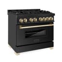 Autograph Edition 36" 4.6 cu. ft. Dual Fuel Range with Gas Stove and Electric Oven with Gold Accents view 1