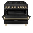 Autograph Edition 36" 4.6 cu. ft. Dual Fuel Range with Gas Stove and Electric Oven with Gold Accents view 8