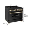 Autograph Edition 36" 4.6 cu. ft. Dual Fuel Range with Gas Stove and Electric Oven with Gold Accents view 15