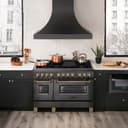AutographEdition 48" 6.0 cu. ft. Dual Fuel Range with Gas Stove and Electric Oven in Black Stainless Steel with Champagne Bronze Accents view 4
