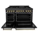 AutographEdition 48" 6.0 cu. ft. Dual Fuel Range with Gas Stove and Electric Oven in Black Stainless Steel with Champagne Bronze Accents view 7