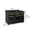 AutographEdition 48" 6.0 cu. ft. Dual Fuel Range with Gas Stove and Electric Oven in Black Stainless Steel with Champagne Bronze Accents view 14