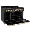 Autograph Edition 48" 6.0 cu. ft. Dual Fuel Range with Gas Stove and Electric Oven with Gold Accents view 4
