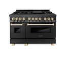 Autograph Edition 48" 6.0 cu. ft. Dual Fuel Range with Gas Stove and Electric Oven with Gold Accents view 5