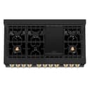 Autograph Edition 48" 6.0 cu. ft. Dual Fuel Range with Gas Stove and Electric Oven with Gold Accents view 6