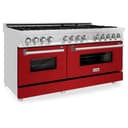 60" 7.4 cu. ft. Dual Fuel Range with Gas Stove and Electric Oven with color options (RA60) view 1