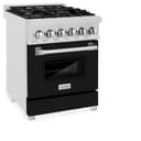 24" 2.8 cu. ft. Dual Fuel Range with Gas Stove and Electric Oven and Black Matte Door view 17