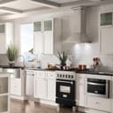 24" 2.8 cu. ft. Dual Fuel Range with Gas Stove and Electric Oven and Black Matte Door view 5