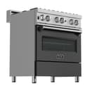 30" 4.0 cu. ft. Dual Fuel Range with Gas Stove and Electric Oven and Black Matte Door view 14