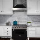 30" 4.0 cu. ft. Dual Fuel Range with Gas Stove and Electric Oven and Black Matte Door view 11