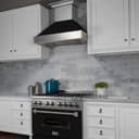 30" 4.0 cu. ft. Dual Fuel Range with Gas Stove and Electric Oven and Black Matte Door view 2