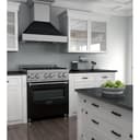 30" 4.0 cu. ft. Dual Fuel Range with Gas Stove and Electric Oven and Black Matte Door view 4