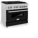 36" 4.6 cu. ft. Dual Fuel Range with Gas Stove and Electric Oven in DuraSnow® Stainless Steel (RAS-36) view 5