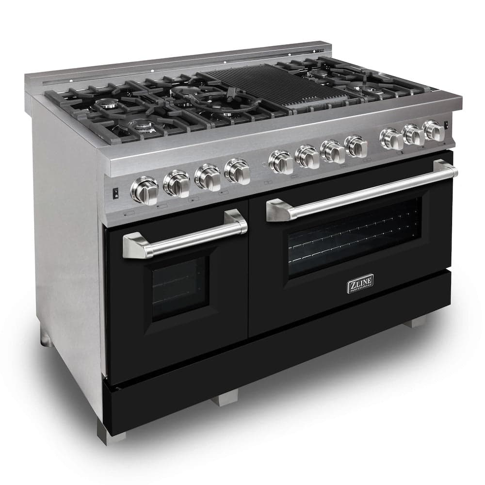 48" 6.0 cu. ft. Dual Fuel Range with Gas Stove and Electric Oven in DuraSnow® Stainless Steel (RAS-48)