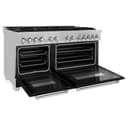 60" 7.4 cu. ft. Dual Fuel Range with Gas Stove and Electric Oven and Black Matte Doors view 9