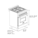 24" 2.8 cu. ft. Dual Fuel Range with Gas Stove and Electric Oven view 4