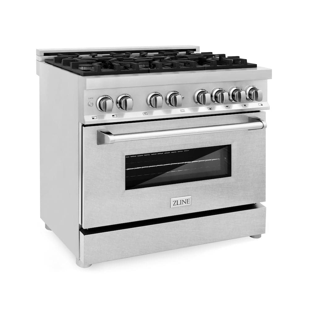 36" 4.6 cu. ft. Dual Fuel Range with Gas Stove and Electric Oven