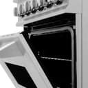 24 In. 2.8 Cu. Ft. Legacy Dual Fuel Range With 4 Burner Gas Cooktop And Electric Convection Oven In Satin Stainless Steel view 9