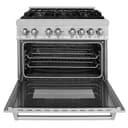 36" 4.6 cu. ft. Dual Fuel Range with Gas Stove and Electric Oven in DuraSnow® (RAS-36) view 4
