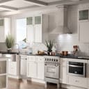 24" 2.8 cu. ft. Dual Fuel Range with Gas Stove and Electric Oven in DuraSnow® (RAS-24) - DuraSnow® With Brass Burners view 14