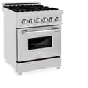 24" 2.8 cu. ft. Dual Fuel Range with Gas Stove and Electric Oven in DuraSnow® (RAS-24) - DuraSnow® With Brass Burners view 21