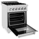 24" 2.8 cu. ft. Dual Fuel Range with Gas Stove and Electric Oven in DuraSnow® (RAS-24) - DuraSnow® With Brass Burners view 19