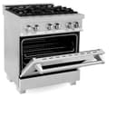 30" 4.0 cu. ft. Dual Fuel Range with Gas Stove and Electric Oven in DuraSnow® (RAS-30) -DuraSnow® with Brass Burners view 18