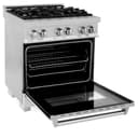 30" 4.0 cu. ft. Dual Fuel Range with Gas Stove and Electric Oven in DuraSnow® (RAS-30) -DuraSnow® with Brass Burners view 17