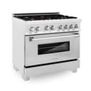 36" 4.6 cu. ft. Dual Fuel Range with Gas Stove and Electric Oven and Brass Burners view 1