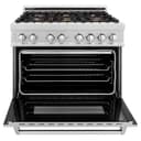 36" 4.6 cu. ft. Dual Fuel Range with Gas Stove and Electric Oven and Brass Burners view 21