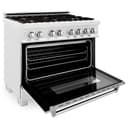 36" 4.6 cu. ft. Dual Fuel Range with Gas Stove and Electric Oven and Brass Burners view 18