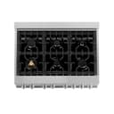 36" 4.6 cu. ft. Dual Fuel Range with Gas Stove and Electric Oven and Brass Burners view 5